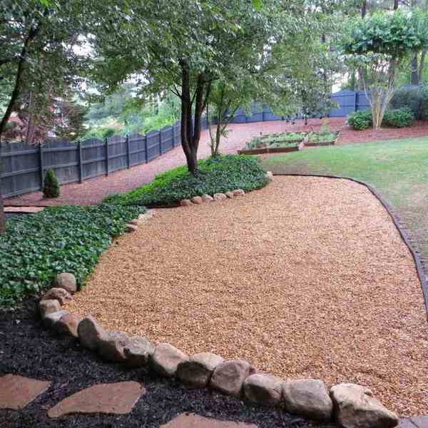 Small Gravel Backyard Ideas Front Yard Landscape Fence Eniac Modern